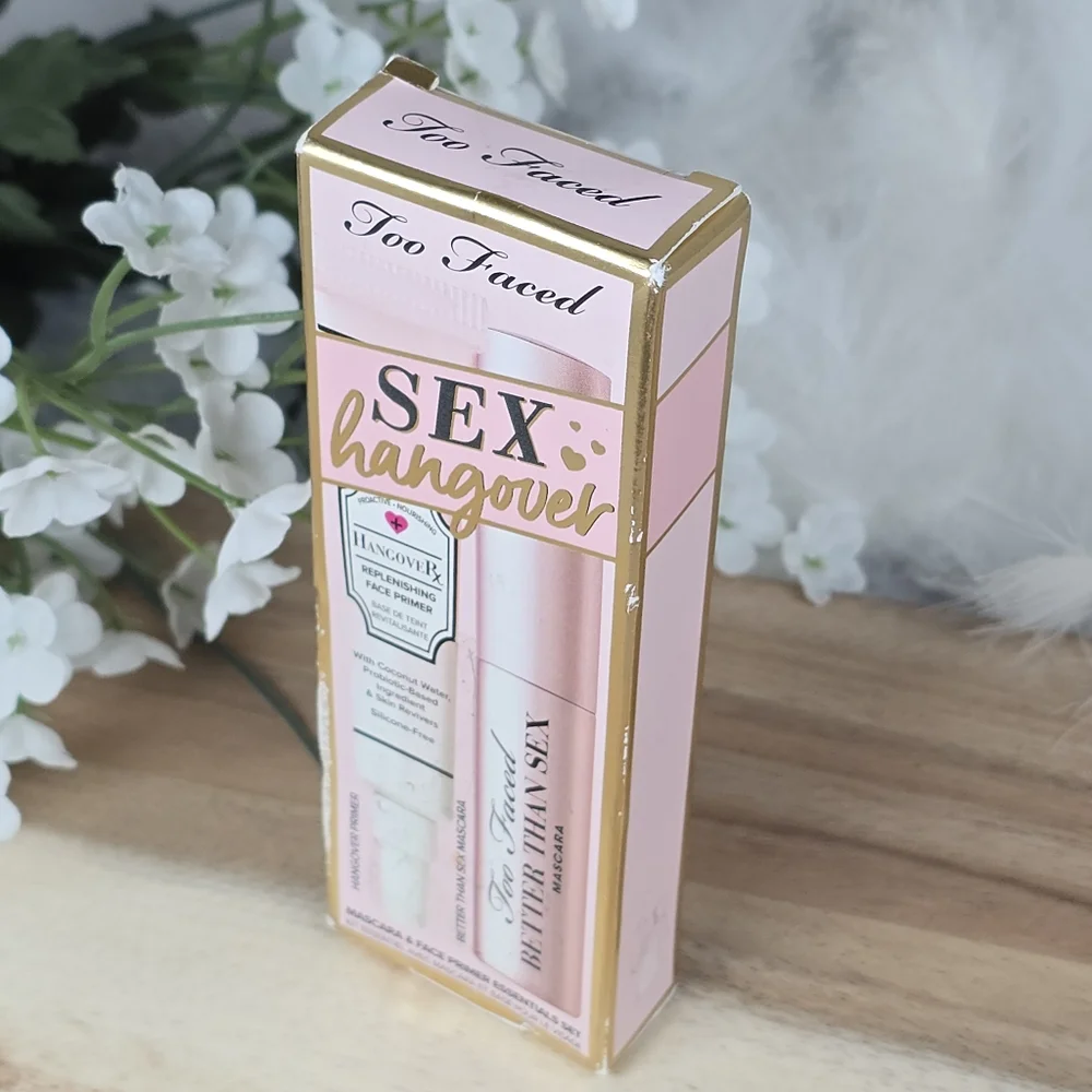 Too Faced Better Than Sex Black Mascara & Hangover RX Face Primer Set New In Box